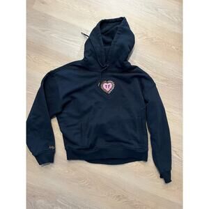 Teddy fresh‎ cropped hoodie hearts size medium women